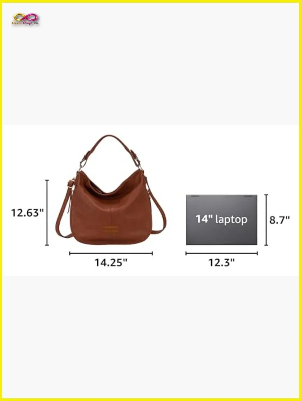 Vegan Leather Hobo Bag Quilted Shoulder Purse Crossbody Satchel Tote Medium Size
